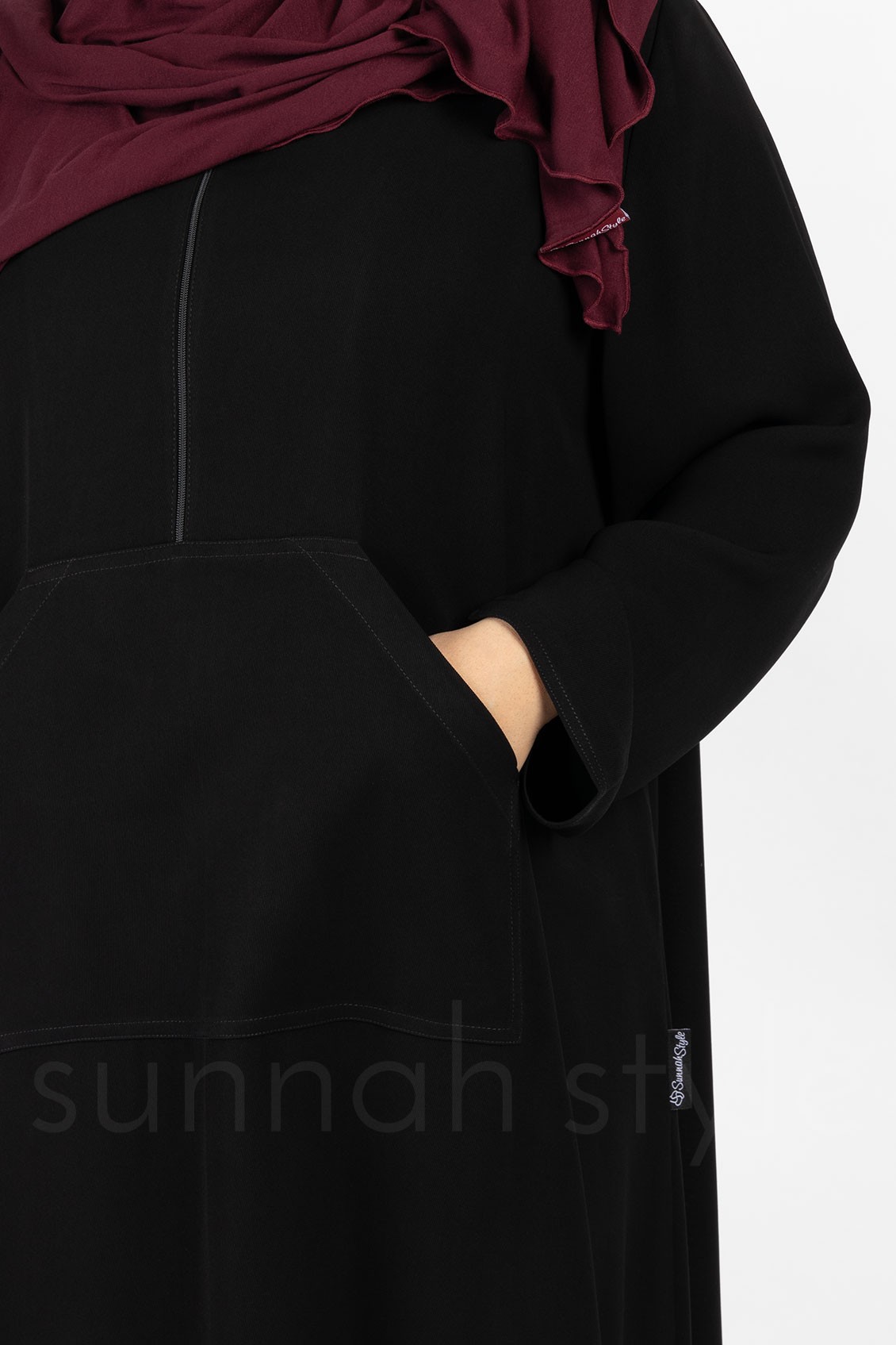 Sunnah Style Essentials Hooded Abaya Black
